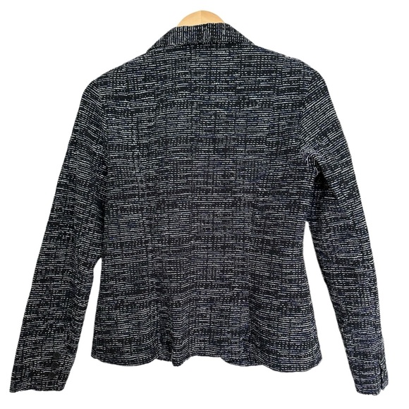Cabi Navy Tweed Zip Front Jacket Blazer Style 723 Long Sleeve Size 8 - Picture 3 of 16